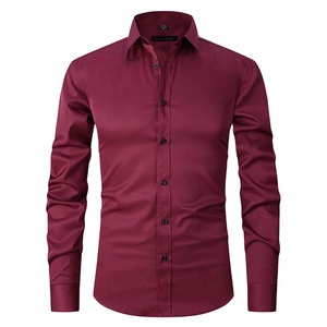 Camisa Formal de Manga Larga Rosa para Hombre, 100% Algodón, Transpirable, Cuello Abotonado, para Oficina, Primavera - Product Image 6