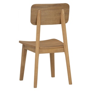 Chaise de bureau et de salle à manger en bois massif, durable, minimaliste, style nordique, pour petit espace, appartement, hôtel - Product Image 4