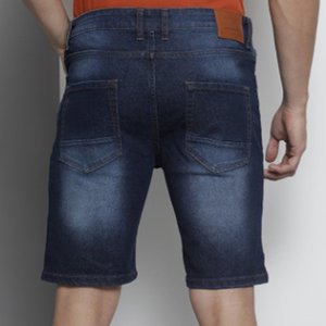 Nouveautés : Shorts cargo en jean bleu délavé et déchiré pour homme, en coton extensible, style décontracté, mode streetwear estivale - Product Image 3