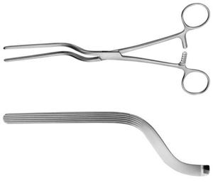 Pinzas quirúrgicas Brunner de 24 cm, curvadas, de acero inoxidable de calidad premium, no traumáticas, para cirugía cardiovascular, estomacal e intestinal. - Product Image 3