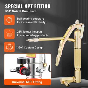 Pompe à graisse pneumatique Portable 10.5 gallons 40L 13 pieds tuyau haute pression 50:1 rapport de pression pistolet à graisse pneumatique - Product Image 3