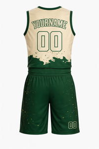 เสื้อเจอร์ซีย์ขายส่ง สีเบจ สีเขียว ทีมชาติสหรัฐอเมริกา ชุดยูนิฟอร์มบาสเก็ตบอลอเมริกัน แบบเย็บ  แห้งเร็ว ดีไซน์ใหม่ล่าสุด - Product Image 4