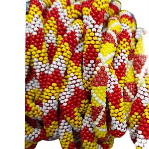 กำไลข้อมือแฟชั่นลูกปัดแก้วรูปพู่หลากสีสไตล์ฮิปฮอปสำหรับเด็ก Asthamangal Gift & Craft เหมาะสำหรับเป็นของขวัญในโอกาสต่างๆ - Product Image 1
