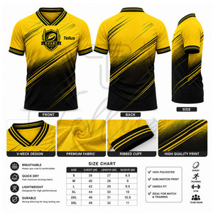Maillot de rugby pour hommes en gros, 100 % polyester, séchage rapide, design uni, respirant, léger, confortable, pour l'entraînement sportif - Product Image 6