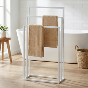 Black Friday Wholesale Taiwan Home Storage Furniture Manufacturer MIT Housewares <b>Towel</b> <b>Stand</b> with Metal Frame - Product Image 2