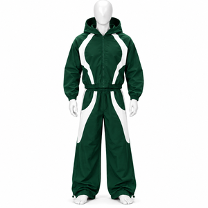 Ensemble de survêtement coupe-vent en nylon surdimensionné pour homme avec logo personnalisé de qualité supérieure, tenue de sport, vêtements de jogging, vêtements de sport actifs - Product Image 1