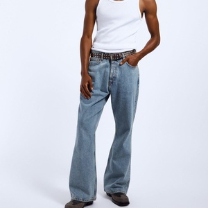 Jeans de Mezclilla Elásticos Premium para Hombre, Estilo Hip Hop, Corte Holgado, Algodón, Casual, OEM, ODM, Marca Privada, Fabricante Mayorista - Product Image 4