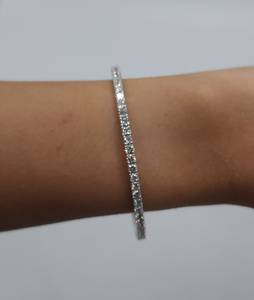 5 CT Lab Grown Diamond <b>Bangle</b> <b>Bracelet</b> in 14K Gold | IGI Certified Luxury Bridal Jewelry for Women - Product Image 3
