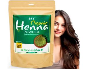 Henna Orgánica en Polvo BSY para el Cabello – Polvo Herbal Maruthani 100% Puro y Natural para un Color Intenso en el Cabello, Henna Sin Químicos - Product Image 1