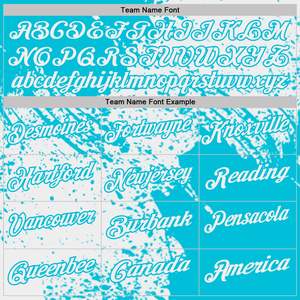 Wholesale <b>Baseball</b> Jersey Men's Short Sleeve Moisture Wicking Polyester Team Name Print White Turquoise Polo Shirt - Product Image 5