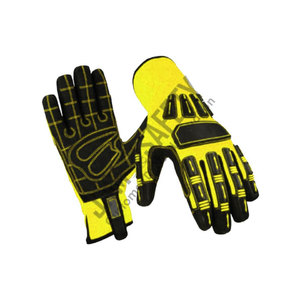 ถุงมือทำงานหนังสังเคราะห์ทนความร้อนสูง ป้องกันการสั่นสะเทือน อุปกรณ์ป้องกันสำหรับช่างและทำสวน อุปกรณ์นิรภัยส่วนบุคคล - Product Image 3