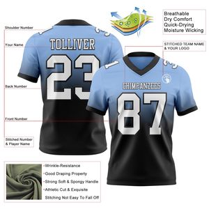 Jersey de Fútbol Americano para Adultos, Spandex/Poliéster, Absorbe la Humedad, Impresión Digital, Logotipo Personalizado, Proveedor de Marca Privada, Secado Rápido - Product Image 2