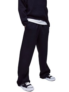 Pantalon de survêtement streetwear OEM personnalisé, coupe ample, jambe large, taille élastique, en coton épais, écologique, haute qualité, coupe classique - Product Image 5