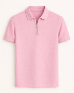 Polo Personalizado de Alta Calidad para Hombre, Color Sólido, con Cierre, Manga Corta, Casual, al por Mayor - Product Image 3