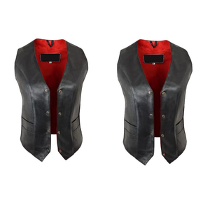Chaleco de lona sin mangas con bolsillos laterales, talla grande, elegante, gótico, de doble botonadura y cuello en V, ligero y con estilo para mujer - Product Image 6