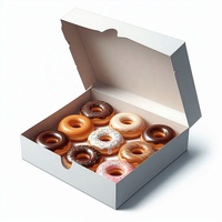 Doughnut Dream - Cajas de Embalaje para Pastelería Personalizables con Materiales Reciclados, Laminación Mate, Grabado en Relieve, para Sushi, Chicle, Papas Fritas