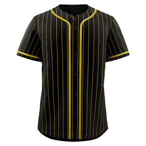 <b>Light</b> Blue Striped Baseball Jersey With Pink Trim Short Sleeve Unisex Breathable Sportswear Uniform Adult Size Regular Fit - Product Image 4