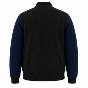 Factory Price <b>Mens</b> Varsity <b>Jacket</b> Snap Button Front Fleece Contrast Sleeves <b>Baseball</b> <b>Jacket</b> Plain Wholesale <b>Men</b> Varsity <b>Jacket</b> - Product Image 2