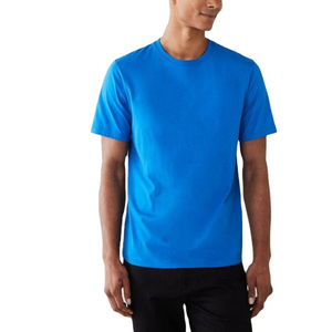Prix de gros T-shirts unis pour hommes de haute qualité en coton, T-shirts vierges personnalisables avec logo pour l'été 2025 - Product Image 3