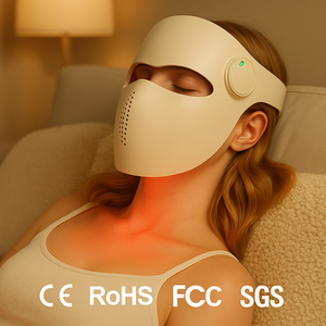 Masque de luminothérapie LED 5D avec lumière rouge, bleue et infrarouge, appareil facial portable étanche pour l'élimination de l'acné et l'éclaircissement de la peau - Product Image 6