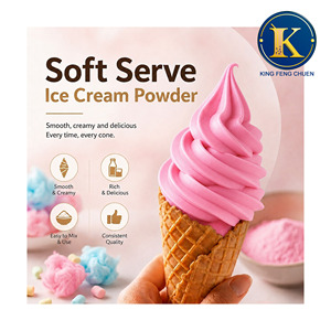 Mezcla de Polvo para Helado Suave Tipo Algodón de Azúcar, Bolsa de 1.3 kg, Marca King Feng Chuen, Certificación HACCP ISO22000, 16 Meses de Vida Útil, TW - Product Image 1