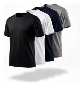 เสื้อยืดผู้ชาย ผ้าฝ้าย 100% แขนสั้น คอกลม ผ้าเจอร์ซีย์ถัก ระบายอากาศ แห้งเร็ว สีพื้น เรียบง่าย สวมใส่สบาย - Product Image 3