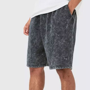 Shorts en jean délavé pour homme, 100 % coton, tissu léger et uni, idéal pour les activités de plein air par temps chaud et le style décontracté urbain - Product Image 1