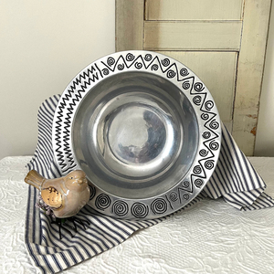 Bol de service de grande taille en acier inoxydable plaqué argent de haute qualité, forme ronde, pour salades et desserts, à poser sur la table - Product Image 3