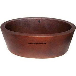 Baignoire en cuivre métallique sur mesure, fabriquée à la main, de haute qualité, écologique, pour salle de bain, hôtel - Product Image 5
