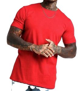 <b>Red</b> Black Wholesale Custom Workout <b>T</b> <b>Shirt</b> Gym Athletic Male Sports Wear Active Fitness Cotton Spandex <b>Men</b> Gym Wear <b>Shirts</b> - Product Image 1