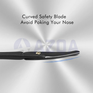 Tijeras de Acero Inoxidable de Alta Calidad con Recubrimiento Negro para Nariz y Vello Facial, Punta Redondeada de Seguridad, Herramienta de Precisión para el Cuidado Personal - Product Image 2