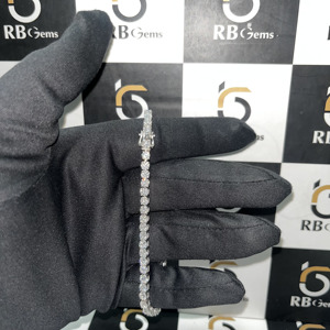 กำไลข้อมือเพชรหรูหรา เงินแท้ 925 ทรงกลมเจียระไนแบบบริลเลียนท์ ฝังแบบช่อง สำหรับทุกเพศ เหมาะสำหรับสวมใส่ทุกวัน - Product Image 4