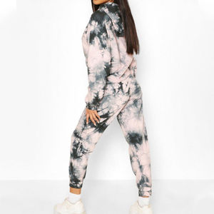 Conjunto Deportivo Casual de Alta Calidad, 100% Algodón, con Lentejuelas y Pedrería, para Mujer, Otoño Invierno, Dos Piezas - Product Image 5