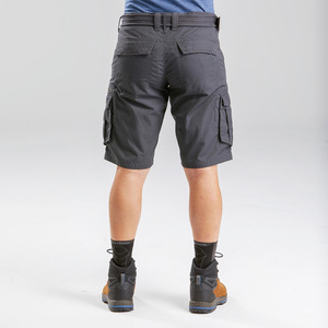 Pantalones Cortos Cargo Gris Oscuro para Hombre, Cintura Media, Cierre de Botones, Secado Rápido, Tela Oxford, Estilo Workwear con Bolsillos Delanteros con Logotipo - Product Image 4