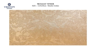 Meilleur prix pour les feuilles de placage métallique, finition dorée naturelle pour le revêtement mural intérieur et extérieur, maison, hôtel - Product Image 2