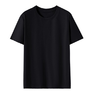 200g <b>100</b>% Cotton <b>Polyester</b> Men's and Women's Summer Vintage Eco-Friendly Quick Dry Short Sleeve Round-Neck Knitted T-<b>Shirt</b> - Product Image 2