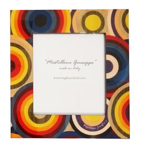 Colorful Creative Vertical Wood Decorative Photo <b>Frame</b> with Inlaid Design for Home <b>Wall</b> Display - Product Image 2