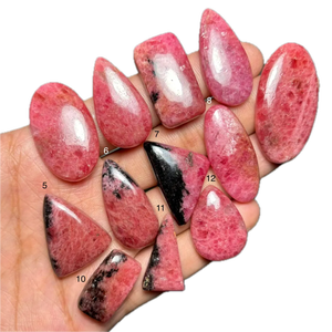 Cabochon de Rhodonite Naturelle en Vrac pour la Guérison, le Reiki, la Méditation, la Manifestation, le Yoga, Pierre Gemme pour le Calme, le Soulagement et la Croissance Professionnelle - Product Image 4