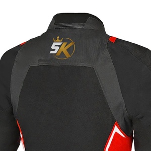 Blouson de moto pour femme à manches longues, 5 Sports, noir et rouge, coupe-vent, toutes saisons, vêtements de course - Product Image 5