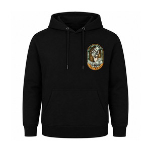 Sudadera con Capucha Estilo Urbano para Hombre, Negra, de Algodón y Felpa, con Logotipo de Oso Estampado, Bolsillo Delantero, Corte Regular, Informal de Invierno, Ecológica, Servicio OEM - Product Image 3