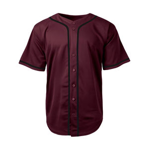 mesh baseball jersey <b>maroon</b> baseball jersey - Product Image 1