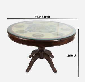 Luxury Glass Top Wood Frame <b>Dining</b> <b>Table</b> Set 6 Chairs Eco-Friendly Easy Clean High-Density Foam for Hotel Restaurant Use - Product Image 6