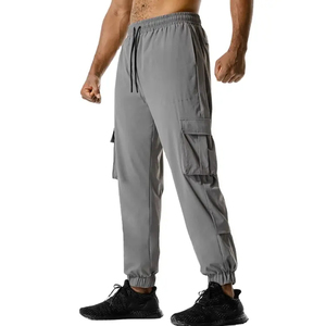 Custom Made Vintage <b>Cargo</b> <b>Pants</b> with Midweight Fabric Joggers Anti-Pilling <b>Elastic</b> <b>Waist</b> for Gym Workout - Product Image 2