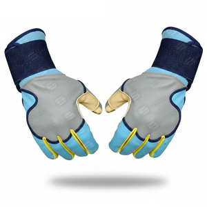 SAAR INDUSTRIES Professional High Quality Durable Soft Lightweight Long Cuff Double <b>Strap</b> Cowhide Leather Ambidextrous Training - Product Image 2