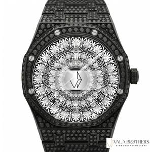 นาฬิกา Audemars Piguet รุ่นหรูหรา ตัวเรือนโลหะผสม ประดับเพชรโมอิสซาไนต์ ควอตซ์ คริสตัลแซฟไฟร์ สไตล์สปอร์ต สำหรับผู้ชายและผู้หญิง ดีไซน์แบบฮิปฮอป แอนทีค ลายการ์ตูน - Product Image 1