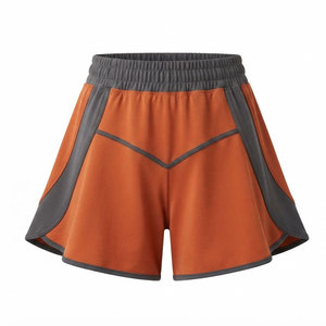 Pantalones Cortos Acampanados de Moda para Mujer con Abertura de Pierna Ancha, Cintura Elástica Completa, Tela Cómoda, Estilo Casual y Deportivo, Venta al por Mayor - Product Image 1