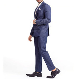Costume élégant pour homme 2 pièces, coupe classique, costume formel pour affaires, veste et pantalon, mariage, fête, tenue de bureau, logo personnalisé, vente en gros - Product Image 2