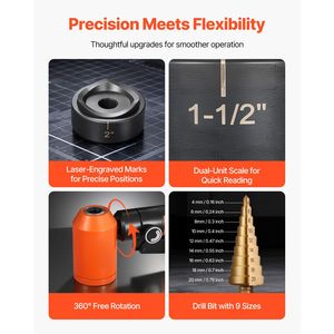 10 Ton Hydraulic KO Tool Kit Knockout <b>Punch</b> <b>Set</b> with 6 Dies 1/2\" & 2\" Hole Making Tool for Metal for Ele" - Product Image 5