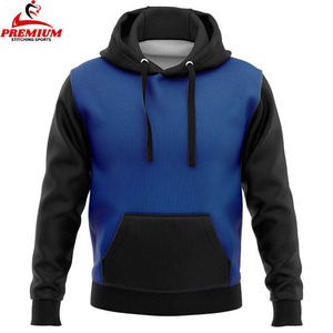 Men's Red Black Color Block Hooded Sweatshirt Regular Fit Casual Knitted Pocket Design Autumn Wear - Product Image 4