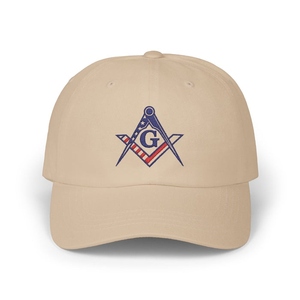Gorra de béisbol de algodón con bordado de la bandera estadounidense, estilo patriótico, para maestro masón de la Blue Lodge. - Product Image 4